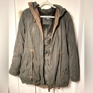 Sherpa Lined Winter Coat Jacket